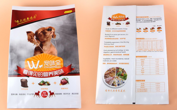 宠物食品包装袋正反面设计图片